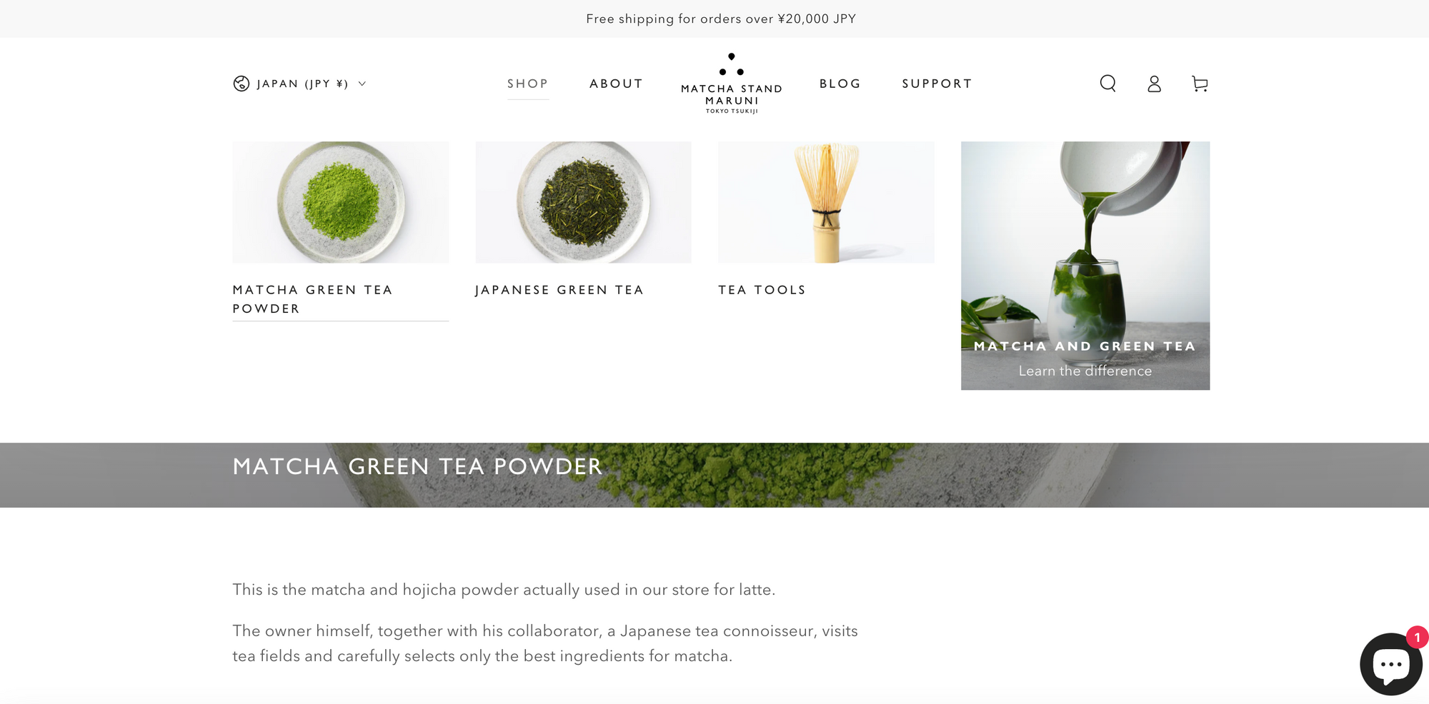 MATCHA STAND MARUNI