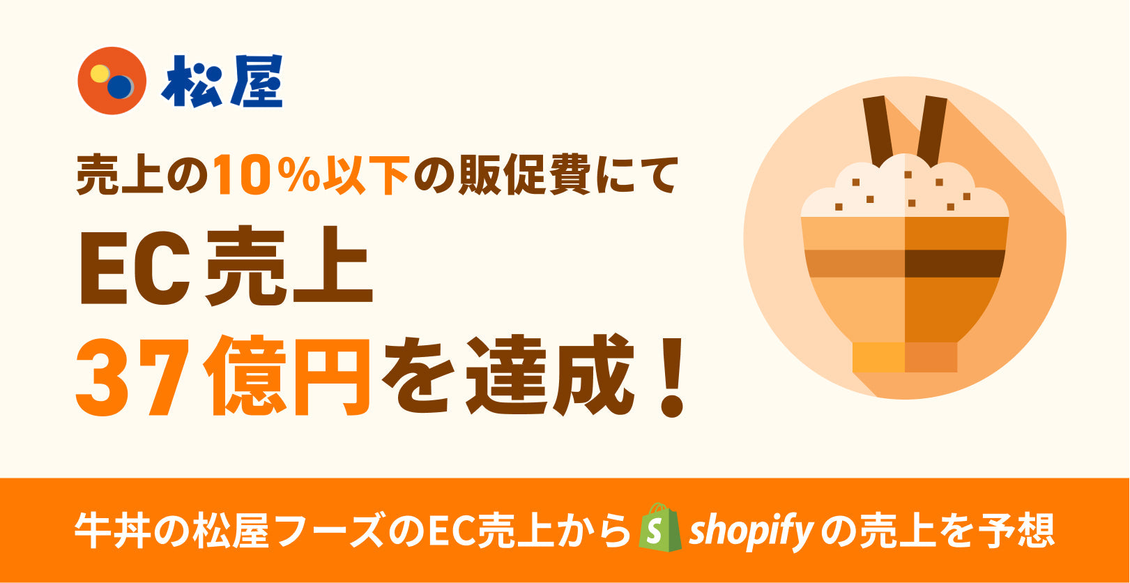 牛丼の松屋フーズのEC売上からshopify 売上を予想してみた。