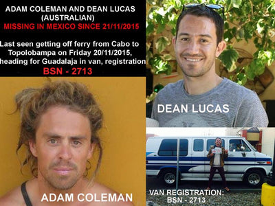 Two Australian Surfer Adam and Dean are looking for information missing during surfing in Mexico