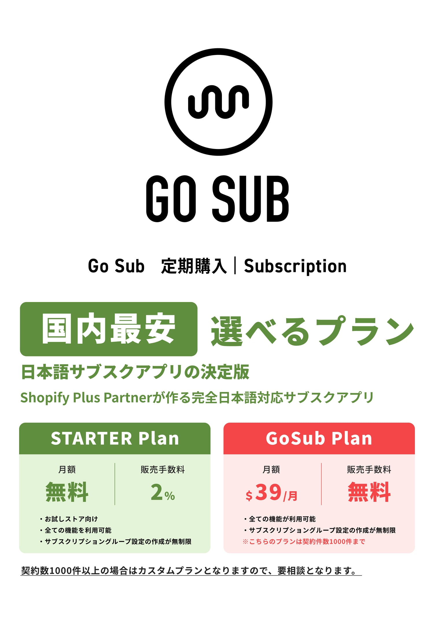 Go Sub | 定期購入 | Subscription資料請求 – 株式会社GO RIDE 