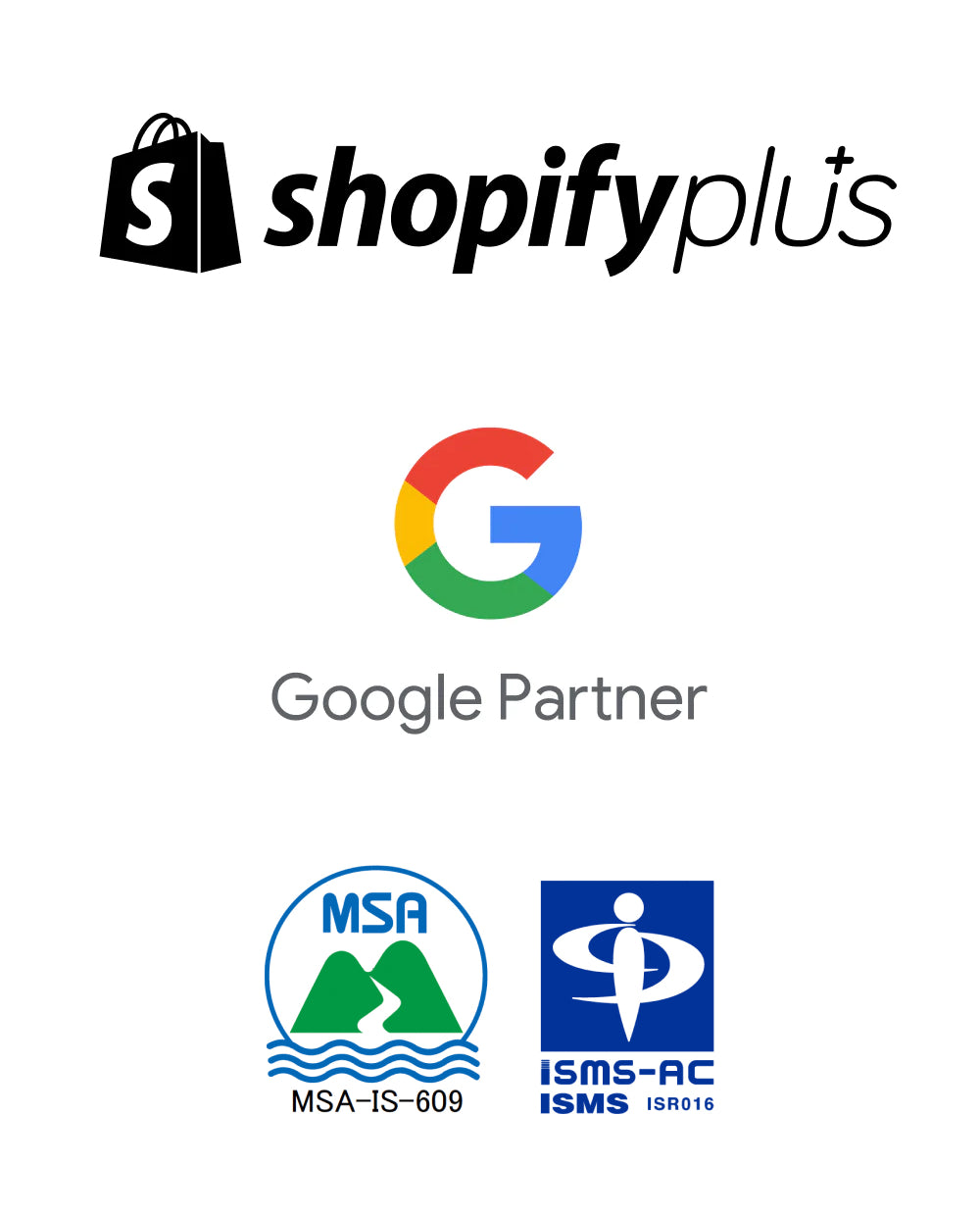Shopify Plus Google Partner ISMS ISO27001